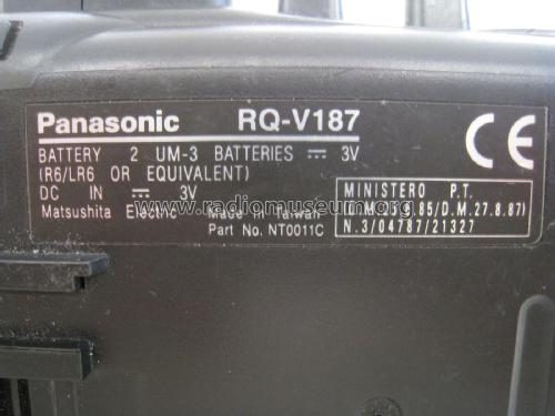 Stereo Radio Cassette Player RQ-V187; Panasonic, (ID = 2063950) Radio