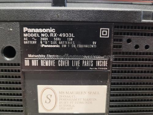 Stereo radio cassette RX-4933L; Panasonic, (ID = 2823879) Radio