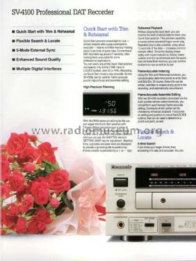 Professional DAT Recorder SV-4100; Panasonic, (ID = 3084476) Ton-Bild