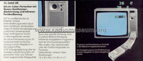 TC-2680UR; Panasonic, (ID = 1886699) Televisión