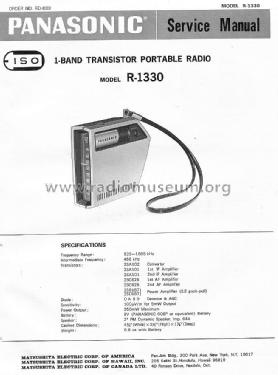 The Fastback R-1330; Panasonic, (ID = 1564656) Radio