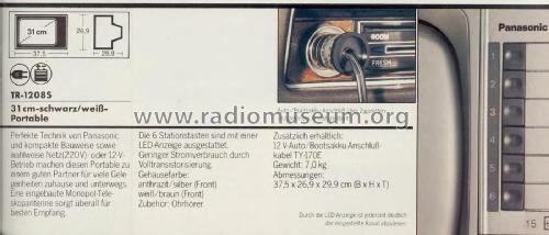 TR-1208S; Panasonic, (ID = 1886762) Televisore