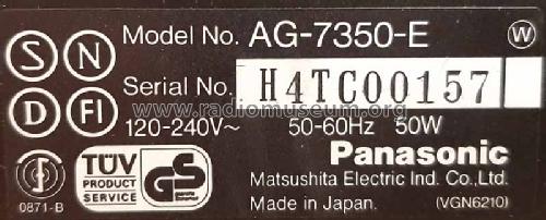 Video Cassette Recorder AG-7350-B/E; Panasonic, (ID = 2600971) Ton-Bild