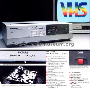 Video Cassette Recorder NV-333-EG; Panasonic, (ID = 2103725) R-Player