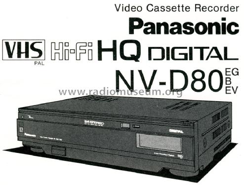 Video Cassette Recorder NV-D80; Panasonic, (ID = 1596715) Sonido-V