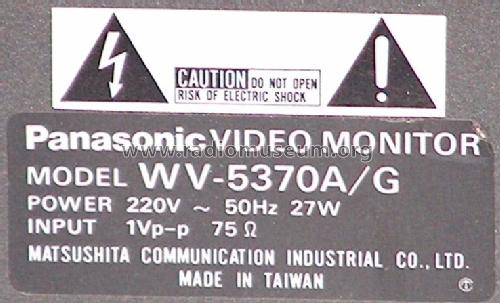 Video Monitor WV-5370A/G; Panasonic, (ID = 1719787) Televisión