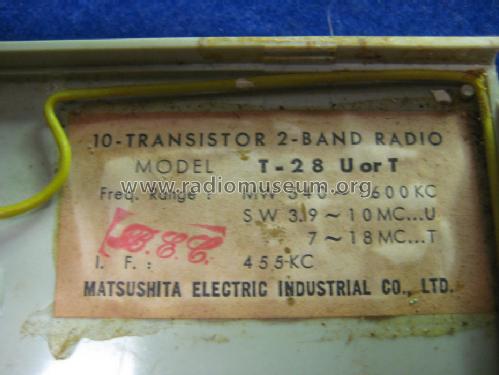 National 10-Transistor 2-Band T-28T; Panasonic, (ID = 842145) Radio