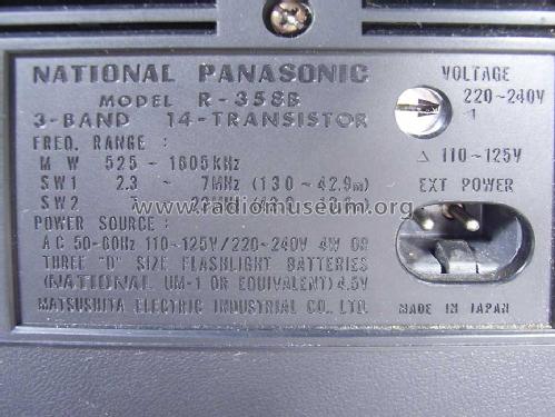 3-Band 2-Speaker 14-Transistor R-358B; Panasonic, (ID = 500940) Radio