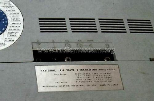 National All Transistor All Wave 4-Band 9-Transistor T-100; Panasonic, (ID = 970132) Radio