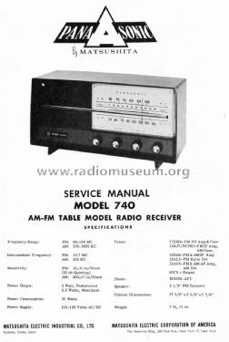 740; Panasonic, (ID = 1526032) Radio