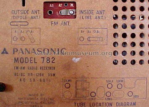 Panasonic FM-AM Radio Receiver 782; Panasonic, (ID = 395193) Radio