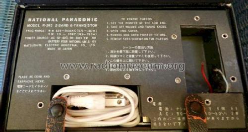National Panasonic 8-Transistor 2-Band R-245; Panasonic, (ID = 1005764) Radio