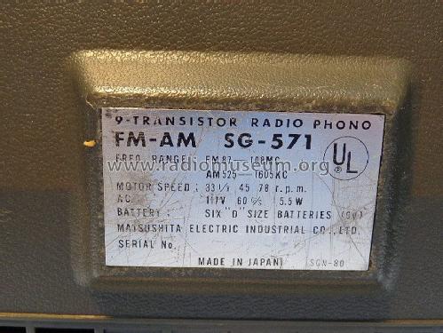 9-Transistor Radio Phono FM-AM SG-571; Panasonic, (ID = 1454097) Radio