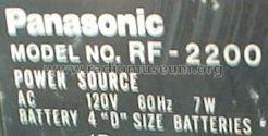 Panasonic 8-Band Short Wave Double Superheterodyne RF-2200; Panasonic, (ID = 511437) Radio