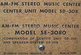 AM-FM Stereo Music Center SE-3080; Panasonic, (ID = 516335) Radio