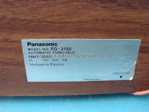 Automatic Turntable RD-3100; Panasonic, (ID = 1437914) R-Player