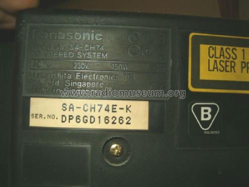 CD Stereo System SA-CH74 -E -EB -EG; Panasonic, (ID = 1068092) Radio