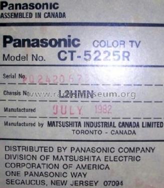 CT-5225R Ch= L2HMN; Panasonic, (ID = 546113) Television