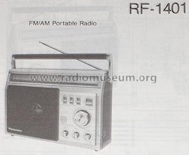 FM/AM Portable Radio RF-1401; Panasonic, (ID = 528003) Radio