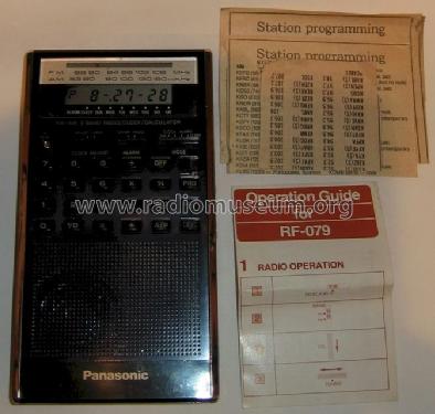 FM-AM Portable Radio with Clock/Calculator RF-079; Panasonic, (ID = 1245097) Radio