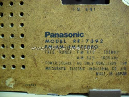 FM-AM Stereo RE-7392; Panasonic, (ID = 1478913) Radio