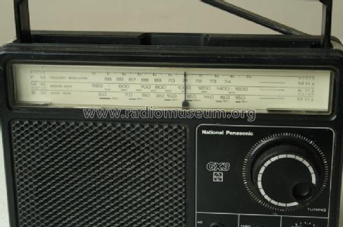 gemiddelde het kan Appal GX3 RF-1103VJB Radio Panasonic, Matsushita, National ナショナル also tubes |  Radiomuseum