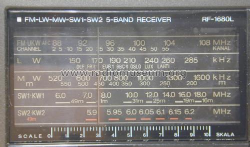 Panasonic 5 Band Receiver GX80 RF-1680L; Panasonic, (ID = 1399680) Radio