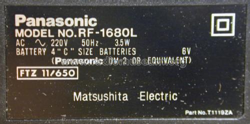 Panasonic 5 Band Receiver GX80 RF-1680L; Panasonic, (ID = 1399683) Radio