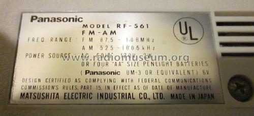 IC RF-561; Panasonic, (ID = 1440903) Radio