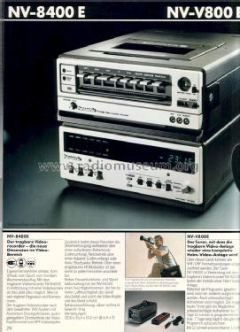 Portable Video Cassette Recorder NV-8400 - NV-8400E; Panasonic, (ID = 1250261) R-Player