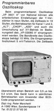 Programmable Oscilloscope VP-3601A; Panasonic, (ID = 1004588) Ausrüstung