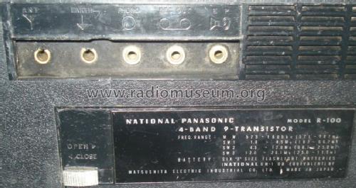 National Panasonic Hi-Fi Sound Deluxe 4-Band 9-Transistor R-100; Panasonic, (ID = 657455) Radio