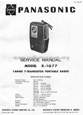 R-1077; Panasonic, (ID = 1526021) Radio