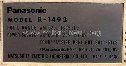 R-1493; Panasonic, (ID = 1191083) Radio