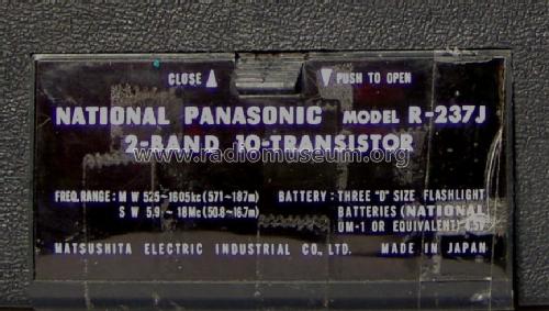 The Executive, National Panasonic 2 Band 10-Transistor R-237J; Panasonic, (ID = 460820) Radio