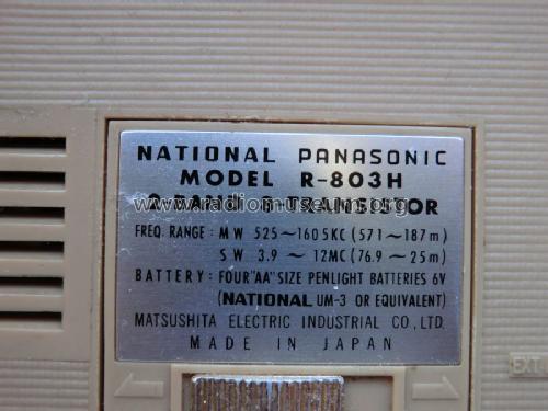 National Panasonic 2 Band 8 Transistor R-803H; Panasonic, (ID = 1097407) Radio