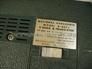 National 'Panasonic 8' R-807 J; Panasonic, (ID = 387208) Radio