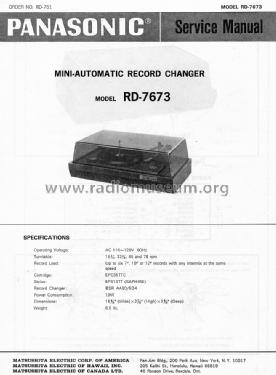 RD-7673; Panasonic, (ID = 1526024) Reg-Riprod