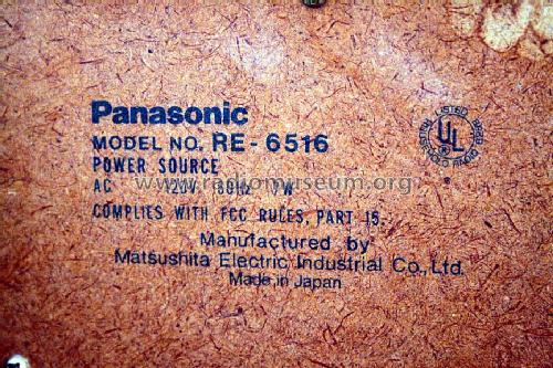 RE-6516; Panasonic, (ID = 1420900) Radio