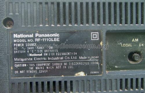 RF-1110 LBE; Panasonic, (ID = 494034) Radio