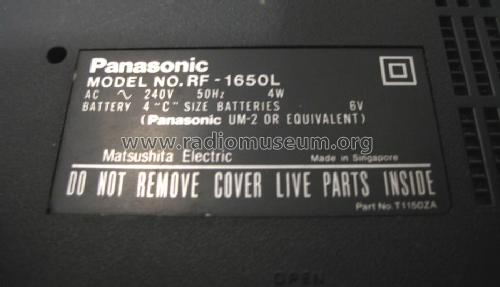 FM-LW-MW 3 Band Receiver RF-1650L GX-50; Panasonic, (ID = 1375995) Radio