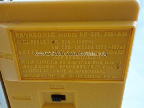 Panasonic 2 Band FM - AM RF-511; Panasonic, (ID = 1235446) Radio