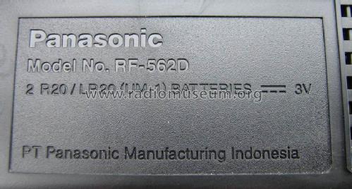 Big Speaker RF-562D; Panasonic, (ID = 1422225) Radio