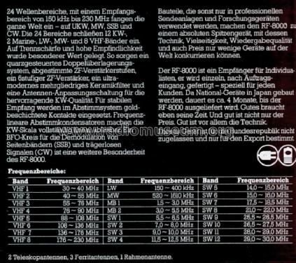 RF-8000; Panasonic, (ID = 670779) Radio