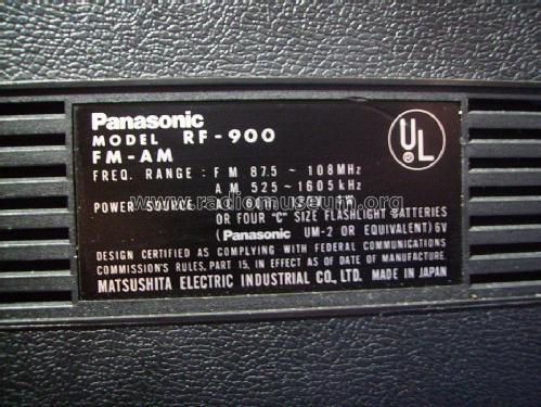 RF-900; Panasonic, (ID = 1395550) Radio