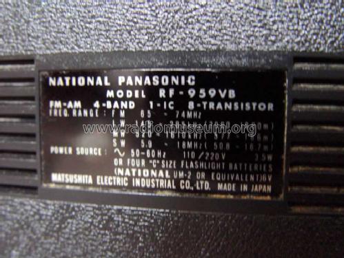RF-959 LB; Panasonic, (ID = 1021071) Radio