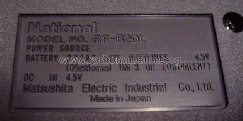 RF-B20L; Panasonic, (ID = 540215) Radio
