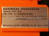 Rolling tone RF-93; Panasonic, (ID = 836904) Radio
