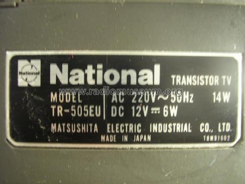 National Rover Transistor TV TR 505 EU; Panasonic, (ID = 1130135) Televisión