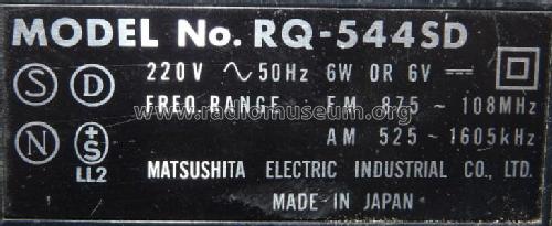 RQ-544SD; Panasonic, (ID = 720016) Radio